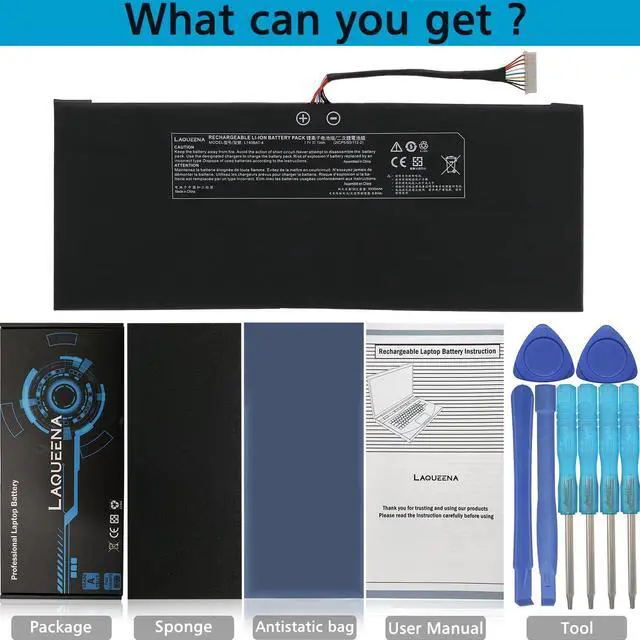 Alt view image 3 of 5 - LAQUEENA L140BAT-4 Laptop Battery Compatible with Lemp9 System76 Darter Pro 2021 L140CU L141CU L140MU L141MU 6-87-L140S-72B01 2ICP5/50/112 VIA 7.7V 73Wh 4-Cell