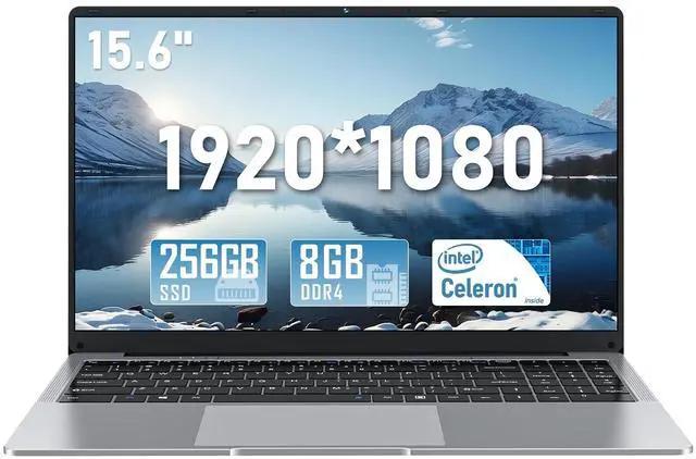 Main image of 15.6 inch Laptop, Laptop Computer with N4000 Processor with 8GB RAM 256GB SSD, FHD Display 1920*1080P, WIFI5 BT4.2 HDMI Windows 11 Laptop, Thin and Light Laptop, Office Laptop, Study Laptop
