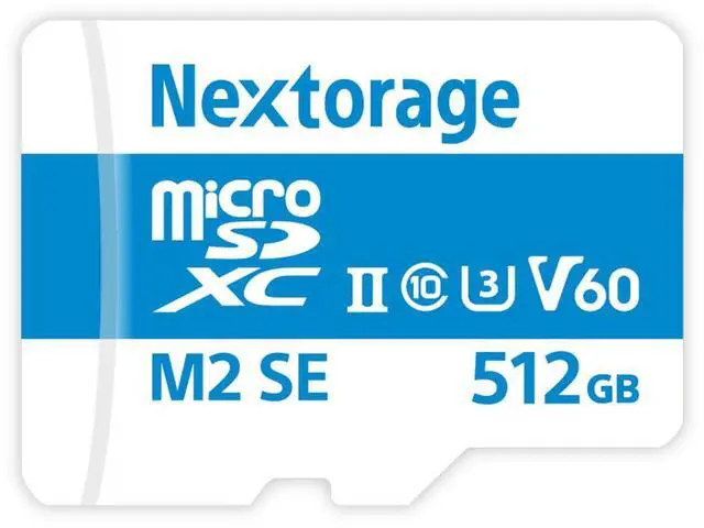 Main image of Nextorage Japanese Manufacturer UHS-II Micro SD Card 512GB microSDXC U3 V60 Max. Read Speed 280MB/s Max. Write Speed 190MB/s NX-M2SE512G microSD Card