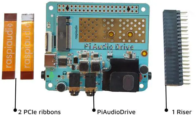 Alt view image 4 of 5 - Audio DAC Hat Sound Card (Pi Audio Drive) for Raspberry PI4 All Models Pi Zero / Pi3 / Pi3B / Pi3B+ / Pi2 / Better Quality Than USB