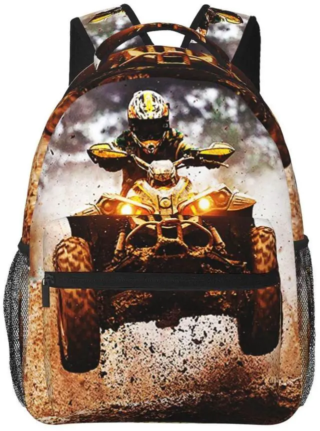 Main image of Backpack Dirt Quad Bike 4 Wheelers Off Road Ride on ATV, Travel Laptop Backpacks Casual College Daypack School Bag for Boys Girls Men Adult