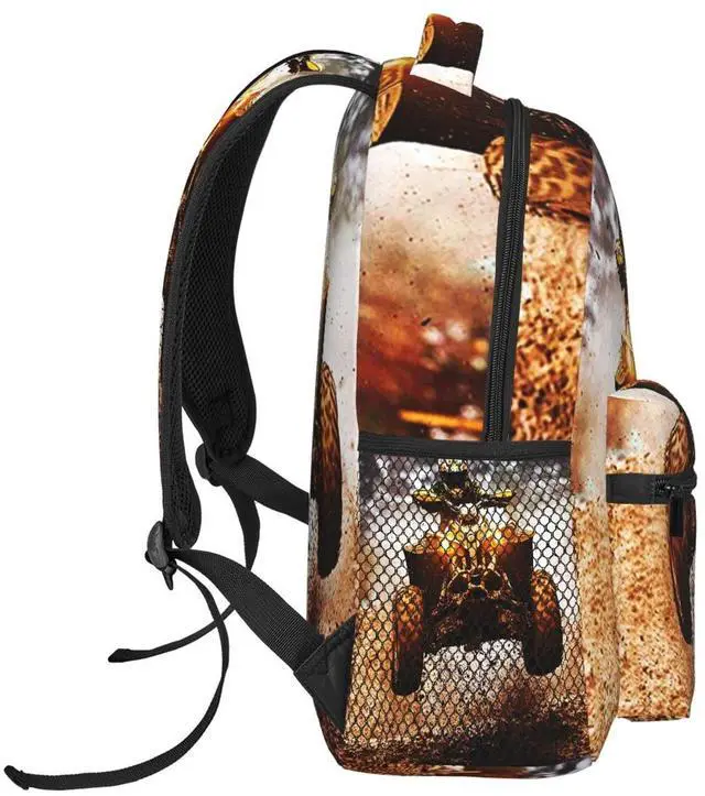 Alt view image 3 of 5 - Backpack Dirt Quad Bike 4 Wheelers Off Road Ride on ATV, Travel Laptop Backpacks Casual College Daypack School Bag for Boys Girls Men Adult