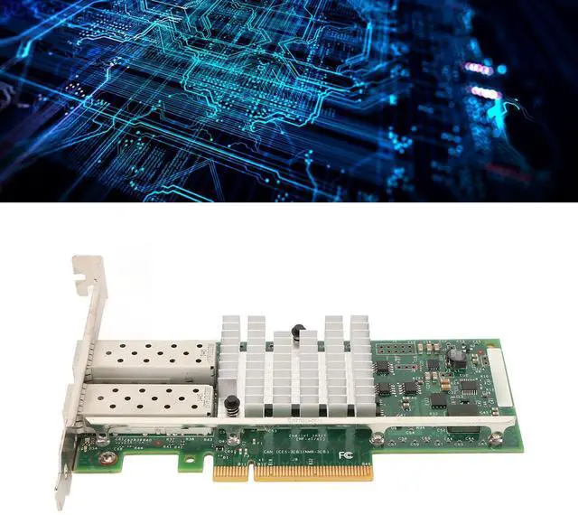 Main image of Sxhlseller 10GB SFP+ Dual Port PCIe 2.0 X8 Network Card, 10GbE Ethernet Card for Servers, Compatible with ProLiant DL160 Gen8 and DL380 Gen9