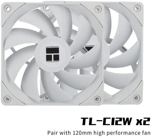 Alt view image 3 of 5 - Thermalrlght Peerless Assassin 120 White CPU Air Cooler, 6 Heat Pipes, Dual 120mm TL-C12W PWM Fan,Aluminium Heatsink Cover, AGHP Technology,for AMD AM4 AM5/Intel 1700/1150/1151/1200/2011/1851