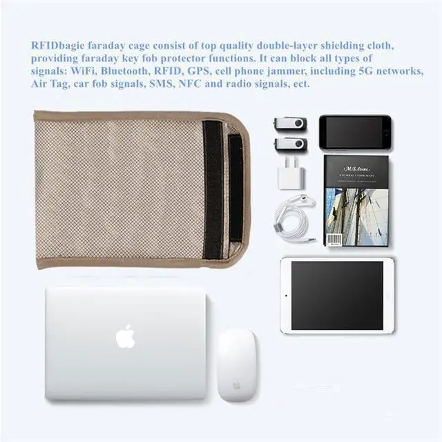Alt view image 3 of 5 - EMF Protection Anti Radiation 15.6" Laptop Sleeve,Tablet Laptop EMF Blocker Pouch Bag Compatible with MacBook Air/Pro HP,15 inch Notebook Faraday Bag Travel Business RFID 5G Case (28*42cm/11*16.54in)