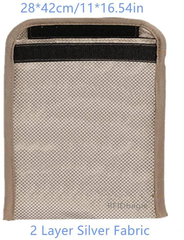 Alt view image 2 of 5 - EMF Protection Anti Radiation 15.6" Laptop Sleeve,Tablet Laptop EMF Blocker Pouch Bag Compatible with MacBook Air/Pro HP,15 inch Notebook Faraday Bag Travel Business RFID 5G Case (28*42cm/11*16.54in)