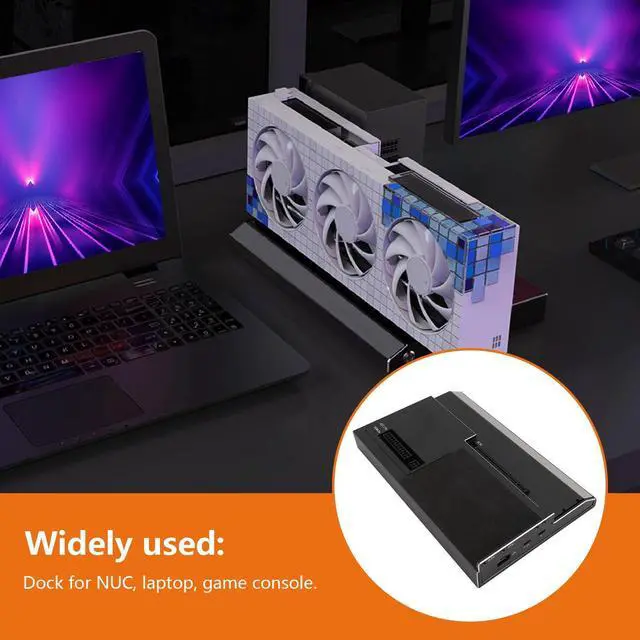 Alt view image 5 of 5 - GPU Enclosure Compatible with Thunderbolt 3, USB 4.0 40Gbps External GPU Dock Station, PCIe x16, 2 x TB3, RJ45, PD 60W, Daisy Chain, ATX, SFX Support