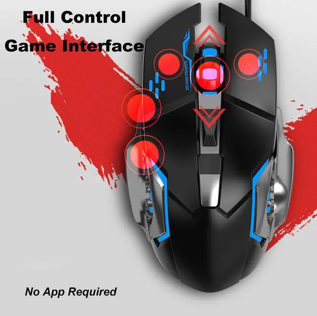 Alt view image 3 of 5 - 4 in 1 Mobile Game Combo Pack, One Handed Gaming Keyboard, Mouse, Converter & Adjustable Phone Stand, Half Keyboard for Mobile Phone Gaming, Fast Charging, No Latency