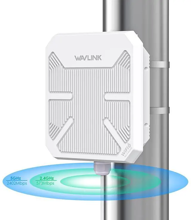 Main image of WAVLINK AX3000 WiFi6 Outdoor WiFi Extender, Dual Band WiFi 6 Outdoor Wireless Access Point Weatherproof WiFi Repeater, Router, 802.3at Active POE, Integrated Directional Intennas,Work with Starlink