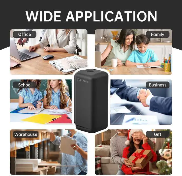 Alt view image 3 of 5 - YOULABLE Portable Mini Handheld Inkjet Label Printer with Quick-Dry Ink Bluetooth Wireless Smart Printing Machine Logo QR Code Barcode PrintInd for Canvas Plastic Glass Wood and Metal Material