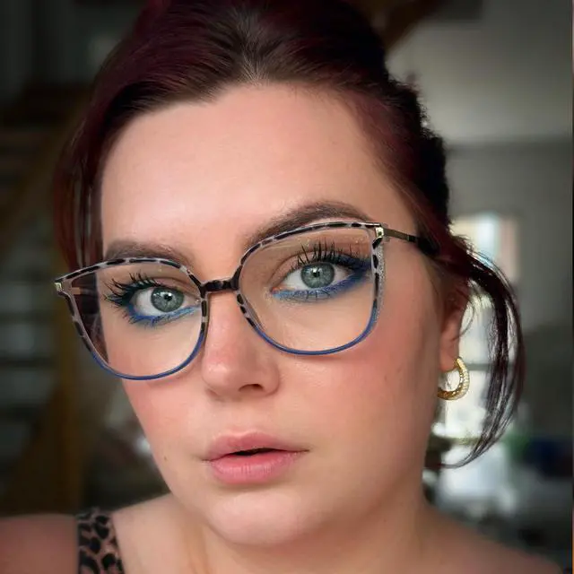 Alt view image 2 of 5 - Zeelool TR90 Cat Eye Glasses Chic Eyewear for Women Blue Light Blocking Glasses Anti Eyestrain Glasses Rodz ZJGT548130-23B Leopard Print