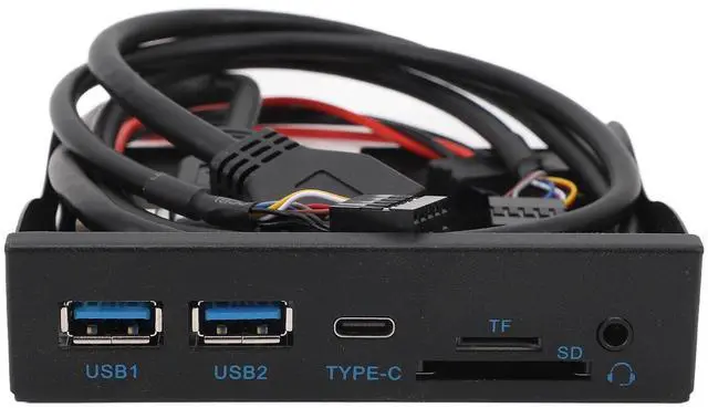 Alt view image 4 of 5 - USB Front Panel Converter, 3.5inch Floppy Drive 2xUSB3.0, 1xTYPE C, HD Sound Hub, Convert Desk Space, Fast Transfer, Plug and Play, for Win for OS X, for Linux