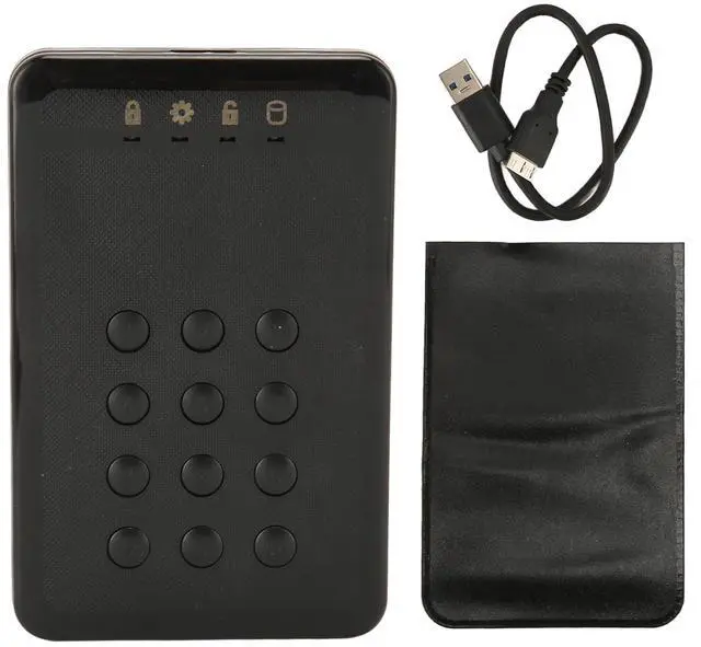 Main image of Zyyini Encrypted Hard Drive Enclosure, 3TB 5Gbps Encrypted USB 3.0 2.in SATA Hard Drive Enclosure Password Access Hardware, for 7 8 10 for OS X 10 and