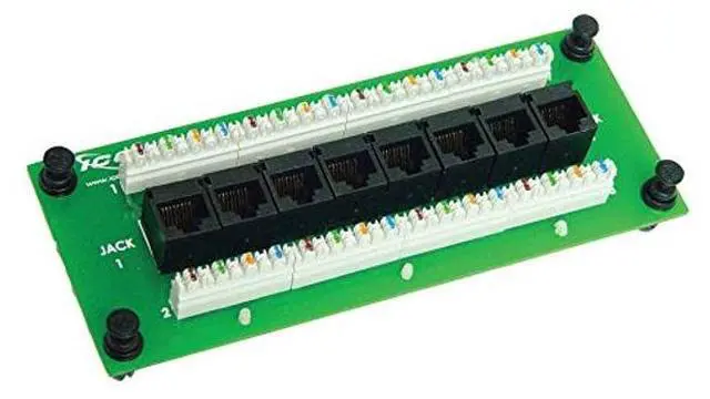 Main image of ICC CAT5e Data Module, 8 Ports, UL Listed & PoE++ Rated, High-Performance Network Interface for Ethernet Devices, Fits 14", 21", and 28" Structured Wiring Enclosures for Home Networks