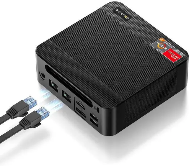 Main image of BOSGAME Mini Gaming PC AMD Ryzen 7 5825U, Micro PC 32GB DDR4 RAM 1TB SSD, Mini Desktop Computer Dual LAN 2.5GbE/4K Triple Display/WiFi6E/BT5.2 for Home/Office/Gamer