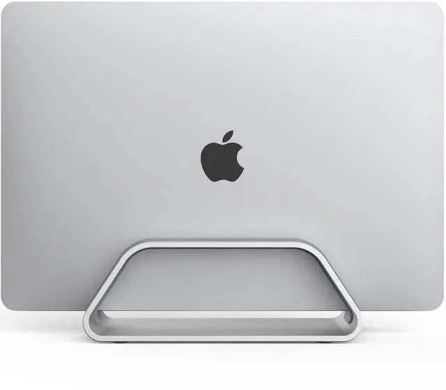Main image of HumanCentric Vertical Laptop Stand Compatible with MacBook Pro and MacBook Air, Holder for Personal Computer Desk Stand, Aluminium, Exchangeable Inserts to Fit Different Device Models, Silver