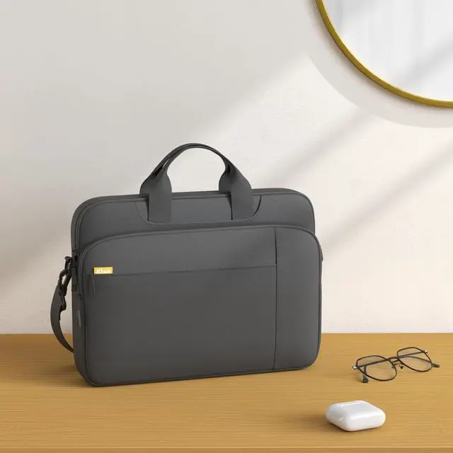 Alt view image 2 of 5 - JETech 15 15.6 16 Inch Laptop Bag Case, Waterproof Slim Computer Sleeve Cover Compatible with MacBook Air/Pro 15/16, Surface Book 3/2 15, Dell Inspiron 15.6, HP Pavilion 15.6 (Black)