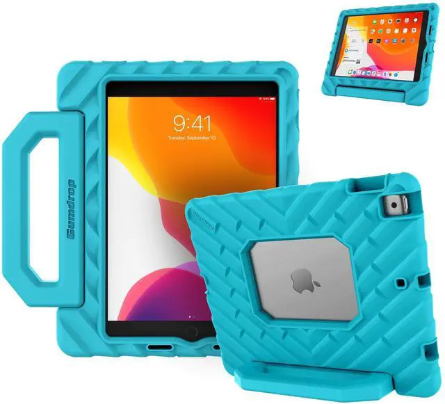 Main image of Gumdrop FoamTech Case ONLY fits Apple iPad 9th | 8th | 7th Generation (10.2-inch) Rugged Lightweight Shockproof & Drop Tested for Kids K-12 Students Teachers Classrooms & School Use - Blue