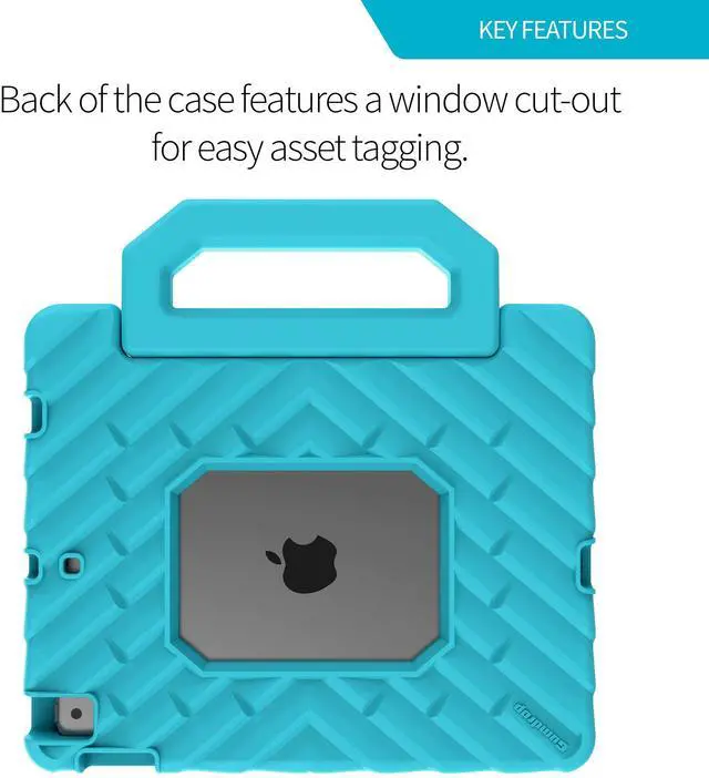 Alt view image 5 of 5 - Gumdrop FoamTech Case ONLY fits Apple iPad 9th | 8th | 7th Generation (10.2-inch) Rugged Lightweight Shockproof & Drop Tested for Kids K-12 Students Teachers Classrooms & School Use - Blue