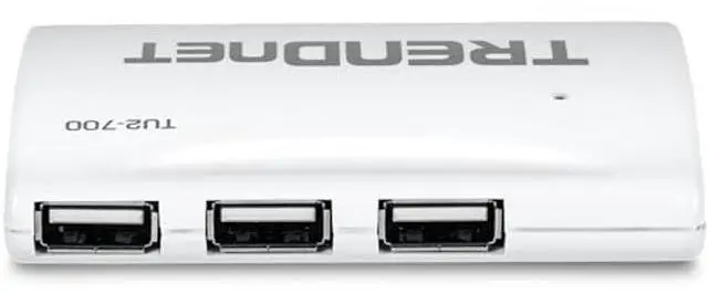 Alt view image 4 of 5 - TRENDnet 7-Port USB 2.0 Hub, TU2-700, 7 x USB 2.0 Ports, Backwards Compatible with USB 1.1, Compatible with Windows and macOS, NDAA Compliant