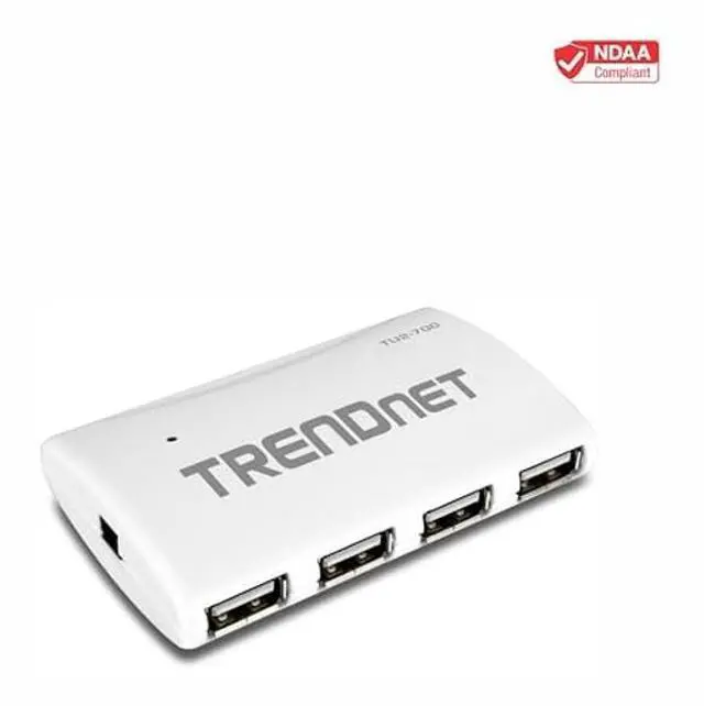 Alt view image 2 of 5 - TRENDnet 7-Port USB 2.0 Hub, TU2-700, 7 x USB 2.0 Ports, Backwards Compatible with USB 1.1, Compatible with Windows and macOS, NDAA Compliant