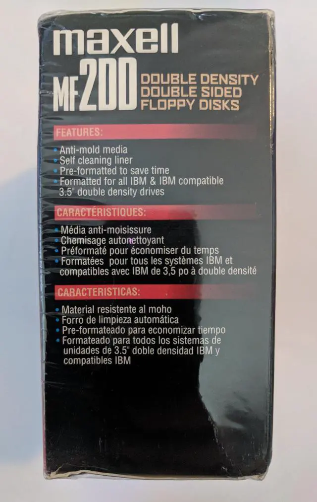 Alt view image 2 of 3 - Maxell 3.5-inch Micro Floppy Disks 10 Pack, Double Sided, Double Density, Black