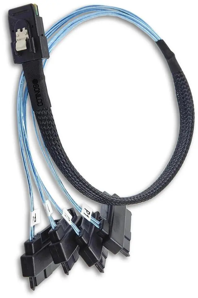 Alt view image 5 of 5 - Sonilco Maximum Performance Cable Mini SAS 36P SFF-8087 to SFF-8482 HDD SATA Power Cord (2 Cables, 1 M / 3.2 Feet)