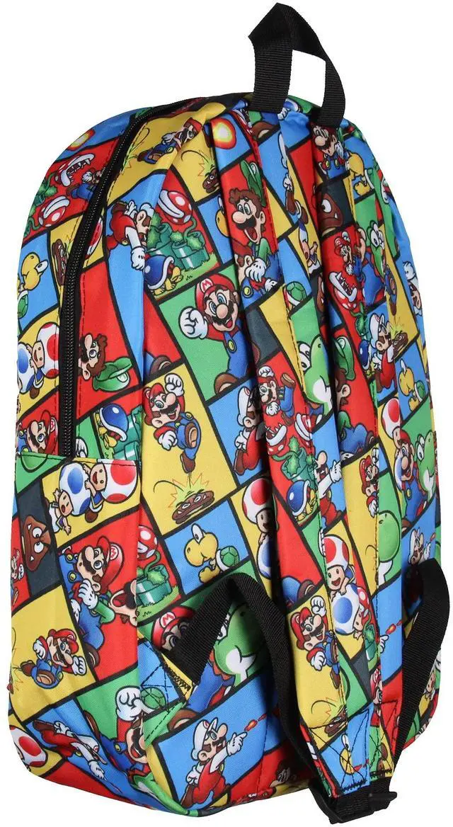 Alt view image 3 of 4 - Super Mario Backpack Multi Character Video Game School Laptop Travel Backpack