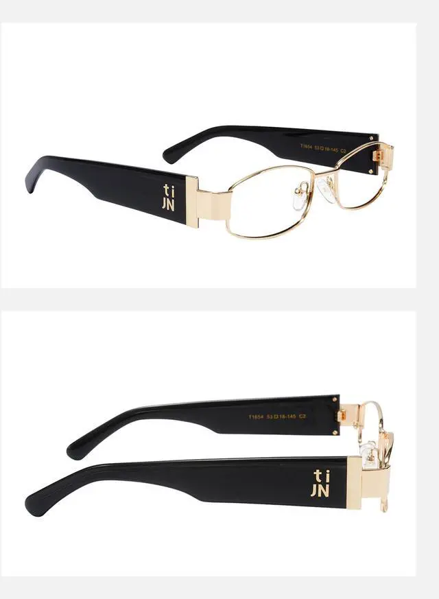 Alt view image 5 of 5 - TIJN Iconic Trendy Blue Light Blocking Glasses for Women Men, Square Acetate Metal Frame, Talani