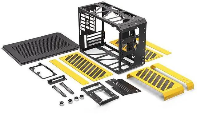 Alt view image 4 of 5 - Mechanical Master C+Max Desktop Compact with Handle - MATX case,Specially Designed for Longer GPUs, Supporting 240 AIO and ATX14cm/SFX PSU, Multi-Function Bracket (HDD/Fan) (Vitality Yellow)