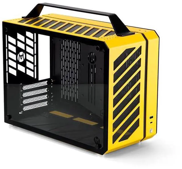 Alt view image 2 of 5 - Mechanical Master C+Max Desktop Compact with Handle - MATX case,Specially Designed for Longer GPUs, Supporting 240 AIO and ATX14cm/SFX PSU, Multi-Function Bracket (HDD/Fan) (Vitality Yellow)