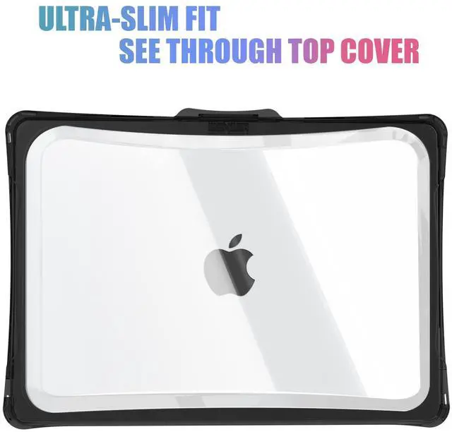 Alt view image 3 of 5 - IBENZER Hexpact Compatible with 2024 2023 2022 MacBook Air 13 inch Case M3 A3113 M2 A2681, Heavy Duty Case & KeyboardCover & ScreenFilm for Mac Air 13.6 Touch ID, Black, HPE-AT13-KK-BK+2