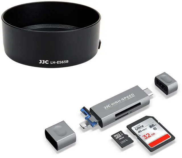 Main image of 3in1 SD Card Reader for iPhone Trail Game Camera iPad MacBook+Replace Canon ES-65B Lens Hood