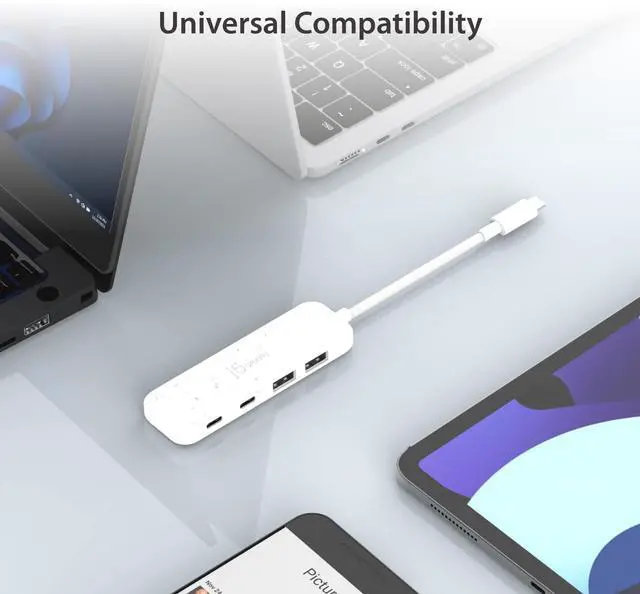 Alt view image 5 of 5 - j5create 4-in-1 USB-C to 4-Port Type-A & Type-C Hub(Eco-Friendly), USB-C Hub with 10 Gbps 2 USB-A & 2 USB-C | Compatible with MacBook Pro, MacBook Air, iPad, Mac Mini and More Type C Devices(JCH342EW)