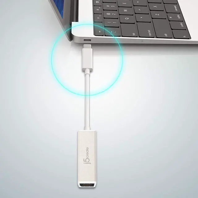 Alt view image 5 of 5 - j5create USB C to DisplayPort Adapter- 4k @ 60Hz USB Type C Male to DisplayPort Female Converter Perfect for Macbooks, Chromebooks, Tablets, PCs