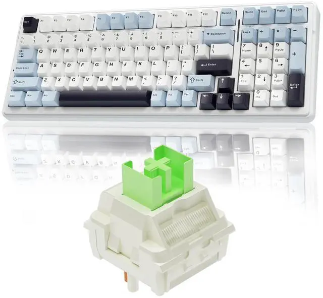 Main image of AULA F99 Wireless Mechanical Keyboard, Tri-Mode BT5.0/2.4GHz/USB-C Hot Swappable Custom Keyboard + LEOBOG Reaper Switches