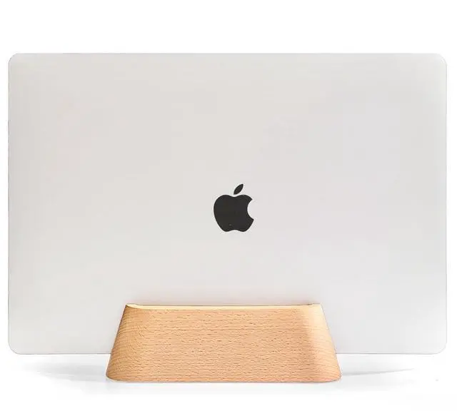 Main image of ACODE Wood Vertical Laptop Stand, Laptop Holder for Desk Compatible with MacBook Pro Air Surfaces,Laptops Storage Rack Slot Thickness 0.59" to 0.71",Upright Laptop Holder for Desk