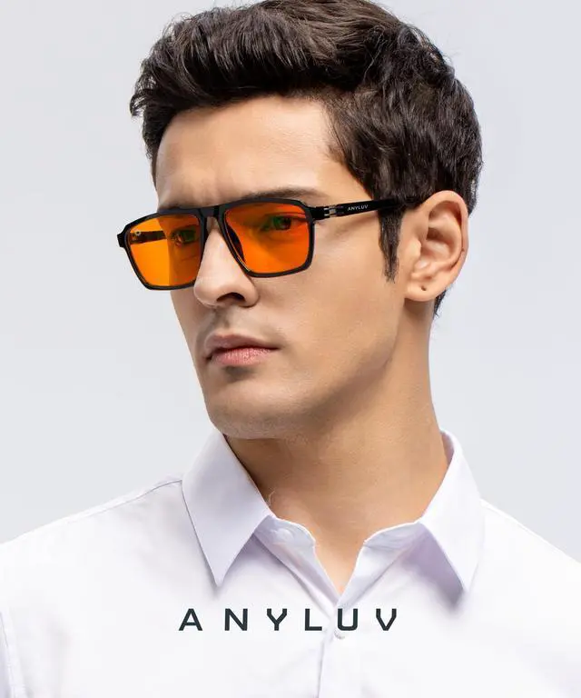 Alt view image 2 of 5 - ANYLUV Blue Light Glasses Men, Blue Light Blocking Glasses for Men Women Anti Eyestrain UV400 for Eye Protection