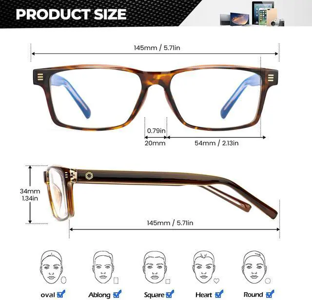 Alt view image 4 of 5 - ANYLUV Blue Light Glasses for Men & Women, Lightweight Stylish Blue Light Blocking Glasses, Eye Strain Relief Eye Protection