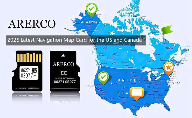 Alt view image 4 of 5 - ARERCO 2025 Version 86271 0E077 Navigation Update sd Card Fits ONLY Toyota 4Runner Avalon Camry Corolla Highlander Mirai Prius Sequoia Sienna Tacoma Tundra Venza Rav4 USA/CAN