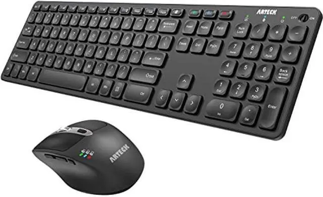 Main image of Arteck Universal Multi-Device Bluetooth Keyboard and Mouse Full Size Wireless Bluetooth Keyboard and Ergonomic Mouse Set for Windows, iOS, Android, Computer Desktop PC Laptop iPad Tablet Smartphone