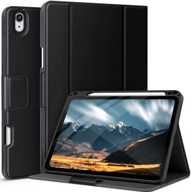 Main image of auaua Case for iPad Air 11 Inch M3/M2 (2025/2024), iPad Air 5th/4th Generation (2022/2020), with Pencil Holder and Pocket, Typing Angle Muti-Stand Magnetic Closure Auto Sleep/Wake (Black)