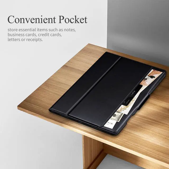 Alt view image 2 of 5 - auaua Case for iPad Air 11 Inch M3/M2 (2025/2024), iPad Air 5th/4th Generation (2022/2020), with Pencil Holder and Pocket, Typing Angle Muti-Stand Magnetic Closure Auto Sleep/Wake (Black)