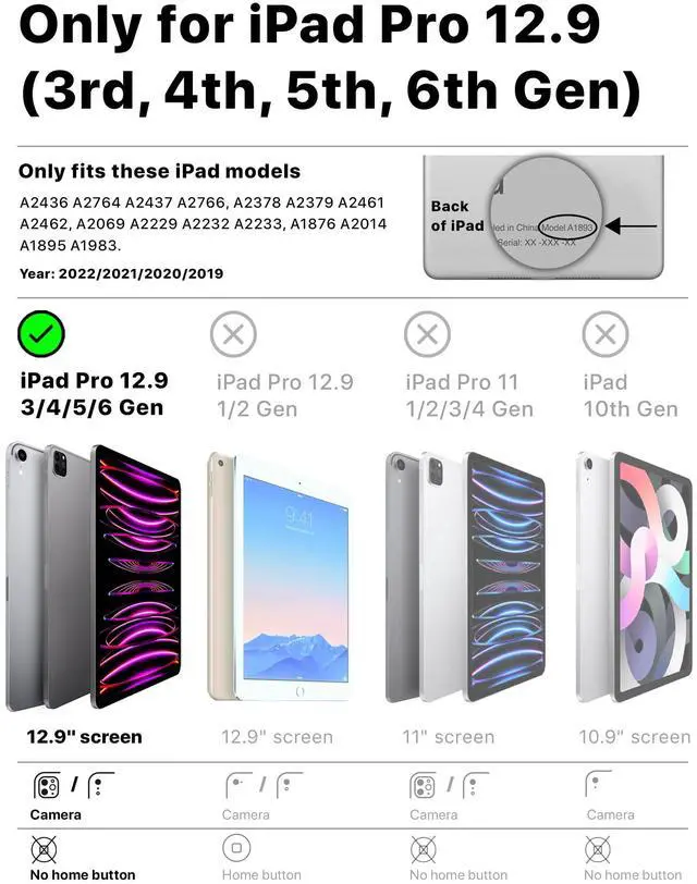 Alt view image 2 of 5 - Bam Bino Space Suit Kids Case for iPad Pro 12.9" 3rd/4th/5th/6th Generation (2018-2022) Models [Not for iPad Pro 12.9 1st/2nd Gen] Screen Guard, Handle, Shoulder Strap, Pencil Holder (Solar Tangerine)