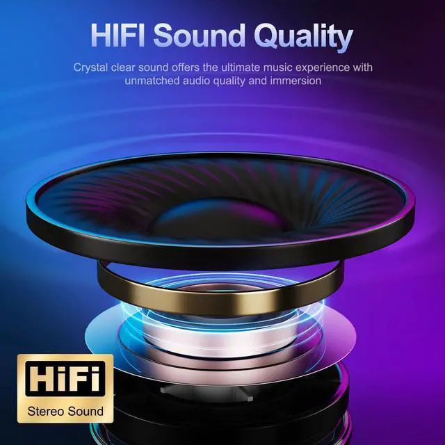 Alt view image 2 of 5 - Bluedee Computer Speakers for Desktop PC, Bluetooth 5.3 PC Speakers with Dynamic RGB Light, Wired USB Plug & Play Computer Sound Bar, USB/Type-C Powered Gaming Speakers for Desktop, Laptops, Tablet