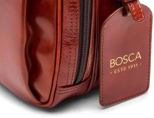 Alt view image 3 of 5 - Bosca Old Leather Vintage Style Work Satchel Messenger Bag - Professional Laptop Briefcase Bag for Men with Multiple Storage & Computer pocket for Office & Travel - Cognac Brown