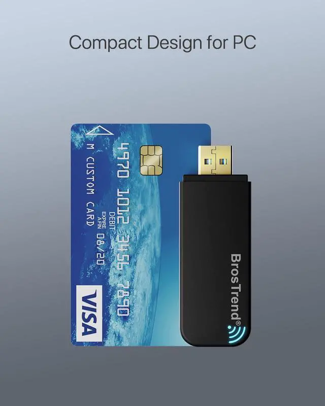Alt view image 5 of 5 - BrosTrend AX300 Nano USB WiFi 6 Adapter, AC1200 Dual Band WiFi Dongle for Windows 11/10/7 & Linux (Ubuntu, Mint, Kali, Debian, Raspberry Pi 2+)