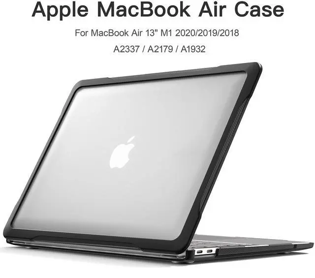 Alt view image 2 of 5 - BYCeKe Ultimate Matte Protection Case for MacBook Air 13 inch M1 2022-2018 A2337 A2179 A1932 Matte Soft Anti-Scratch Microfiber Military Grade Shockproof for Mac Air M1 Case&Keyboard Skin,Translucent