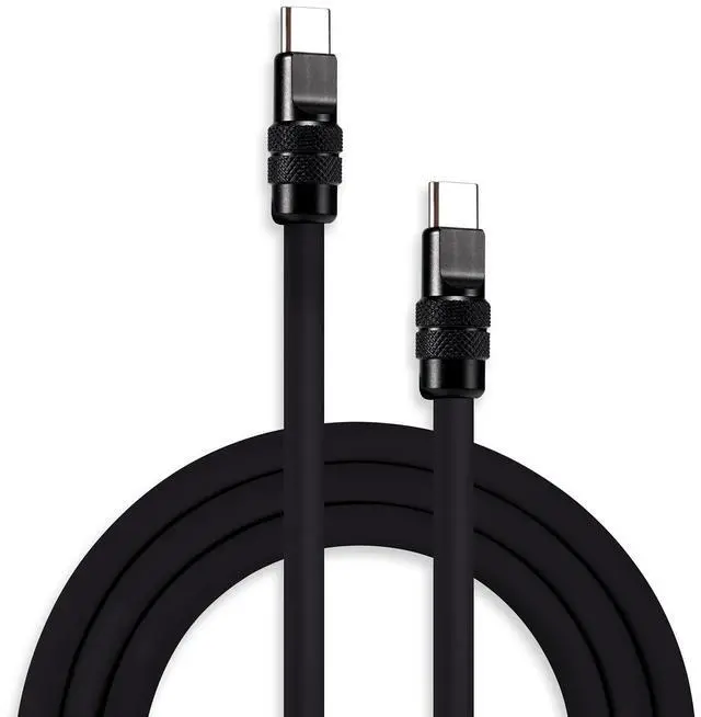 Main image of chubbycable Black Chubby - Special Black Samurai Edition Silicone USB C Cable Durable 240W Fast Charging Cable Phones Tablets Power Bank Charger Cord, Type C to Type C, 6.6FT
