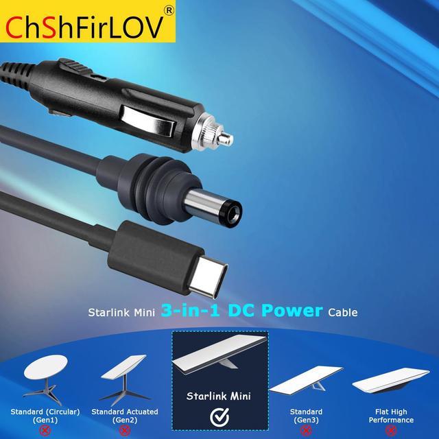 thumbnail image 2 of Car Charger To DC Cable With Switch For Starlink Mini (10ft/3m 2 of 14
